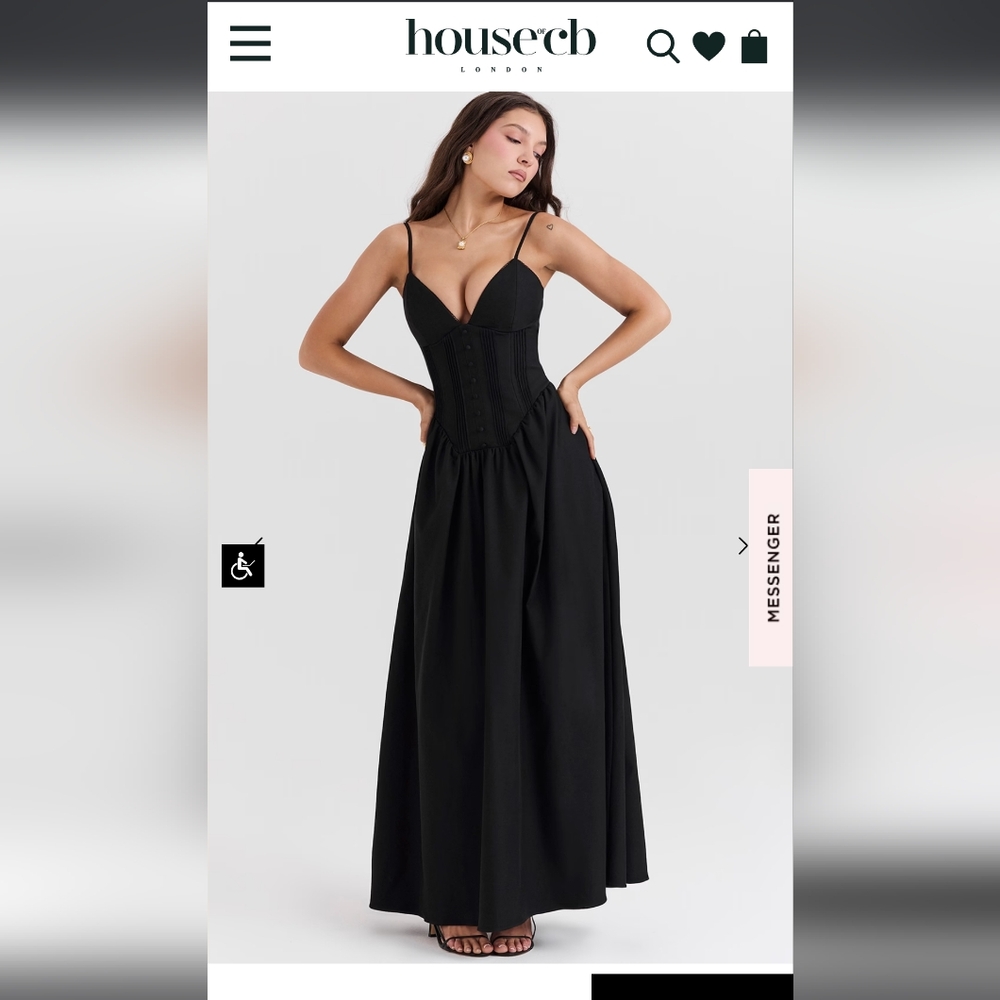 Lova Black Corset Maxi Dress House of CB
